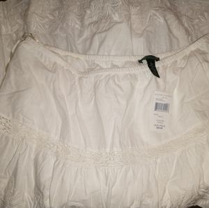 Long Ralph Lauren full cotton embellished skirt NW